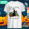 Life Is Better In A Pointy Hat Cat Witch Halloween Shirt