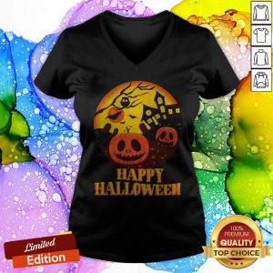 Nice Scary Happy Halloween Day V-neck