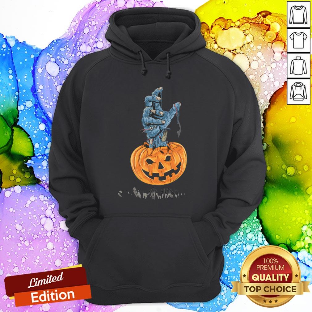 Pumpkin Zombie Hand Halloween Day Hoodie