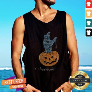 Pumpkin Zombie Hand Halloween Day Tank Top