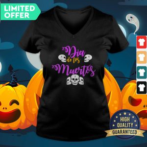 Skull Day Of Dead Dia De Muertos Mexican Holiday V-neck