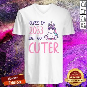 Unicorn Class Of 2033 Just Got Cuter V-neck