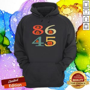 86 45 Anti Trump Pumpkin Face Halloween Day Hoodie