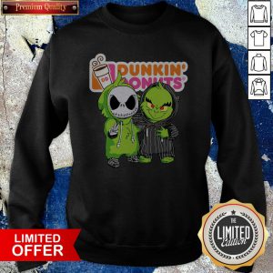 Baby Jack Skellington And Grinch Love Dunkin' Donuts Sweatshirt