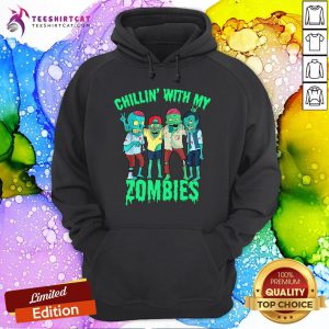 Chillin With My Zombies Halloween Boys Kids Zombie Hoodie