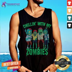 Chillin With My Zombies Halloween Boys Kids Zombie Tank Top