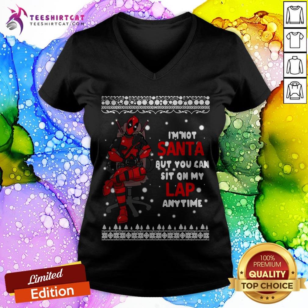 Deadpool I Not Santa But You Can Sit On My Lap Anytime Christmas V Neck