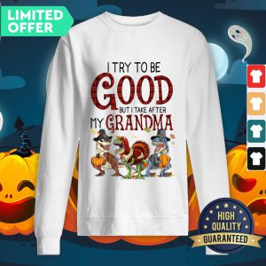 Dinosaur I Try To Be Good But I Take After My Grandma SweatShirt