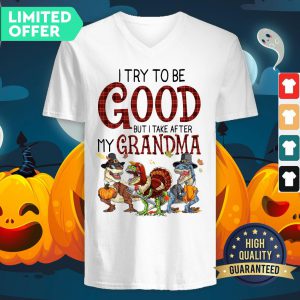 Dinosaur I Try To Be Good But I Take After My Grandma V-neck