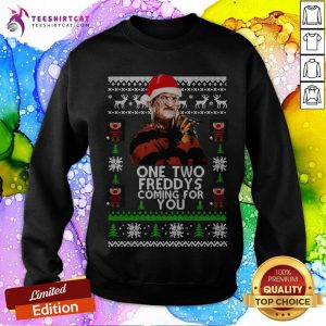 Freddy Krueger One Two Freddy's Coming For You Ugly Christmas Sweatshirt