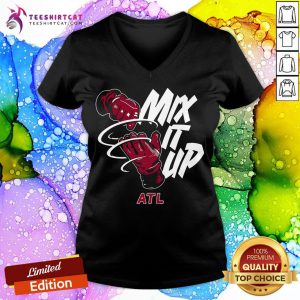 Funny Atlanta Braves Baseball Mix It Up ATL V Neck - Design By Teeshirtcat.com