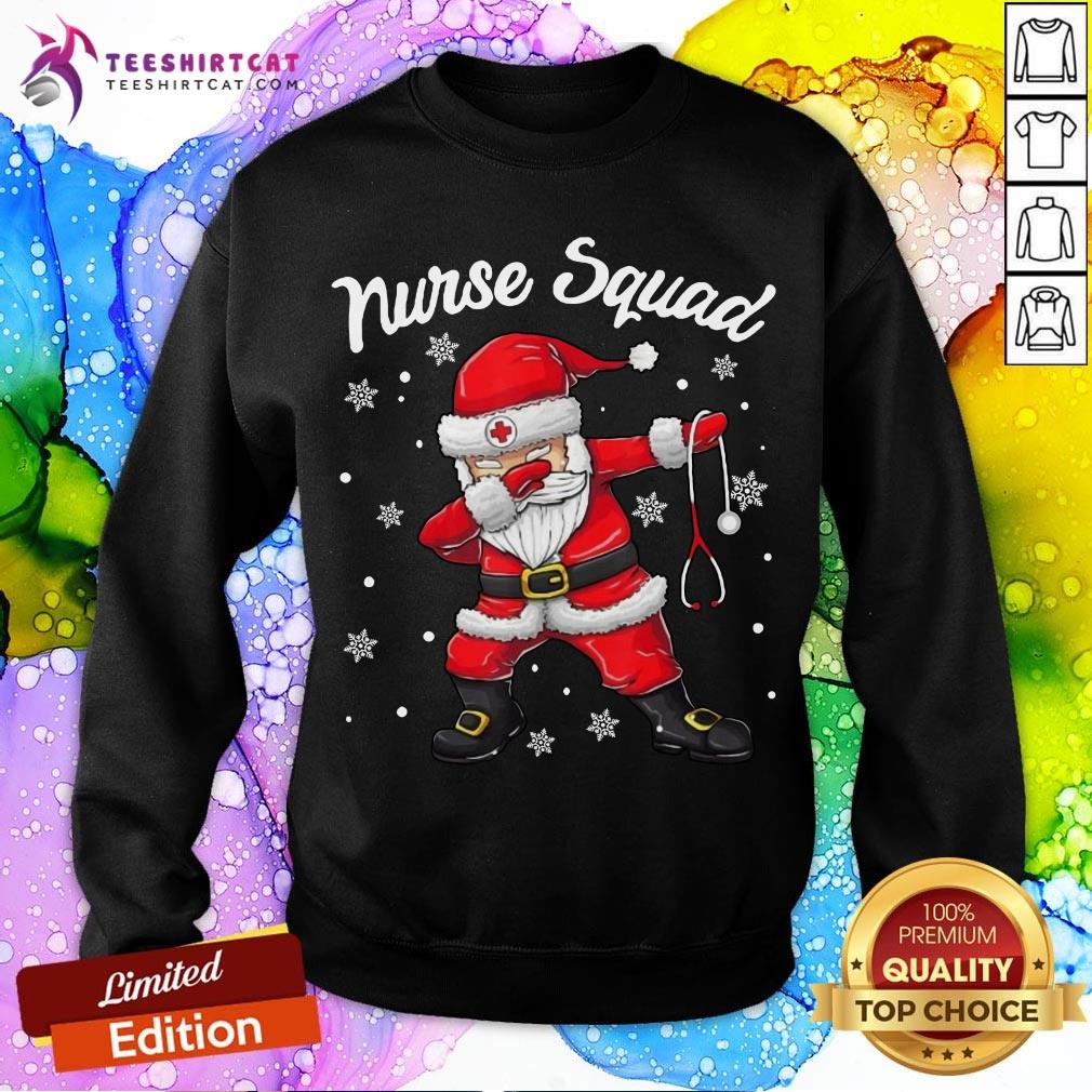 Funny Christmas Scrub Tops Dabbing Santa Nurse Squad Sweatshirt - Design By Teeshirtcat.com Funny Christmas Scrub Tops Dabbing Santa Nurse Squad Sweatshirt - Design By Teeshirtcat.com