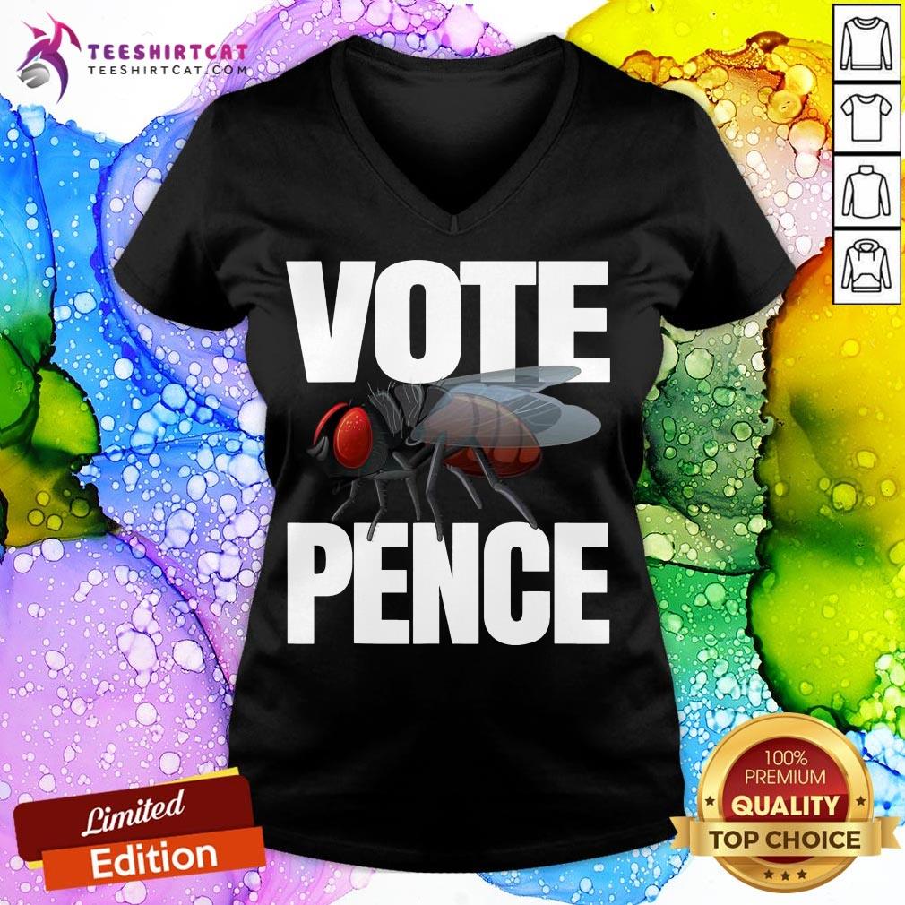 Funny Hot Mike Pence Fly T-V Neck