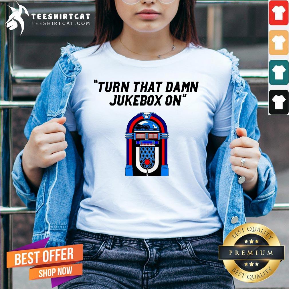 Funny Turn That Damn Jukebox On V Neck - Design By Teeshirtcat.com Funny Turn That Damn Jukebox On V Neck - Design By Teeshirtcat.com
