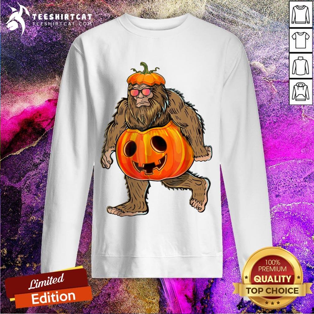 Hot Halloween Bigfoot Pumpkin Sweatshirt