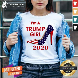 I'm A Trump Girl 2020 Shoe V Neck - Design By Teeshirtcat.com