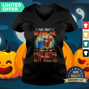 Mailbox You Can’t Scare Me I Work At The Post Office I’ve Seen It All Halloween V-neck