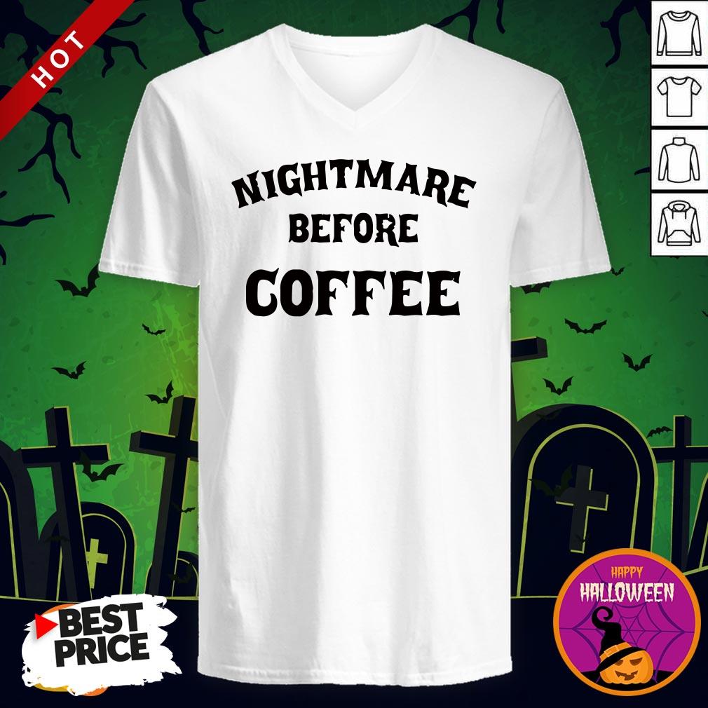 Official Nightmare Before Coffee V-neck