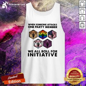 Official When Someone Attacks On Party Member For Initiative Black Live Matter American Lgbt Tank Top