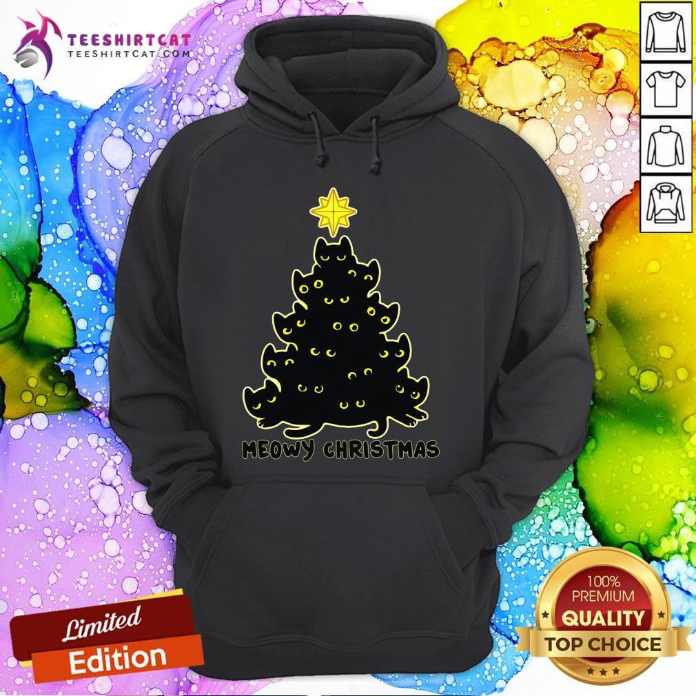 Original Cat Meowy Christmas Tree Hoodie - Disign By Teeshirtcat.com Original Cat Meowy Christmas Tree Hoodie - Disign By Teeshirtcat.com