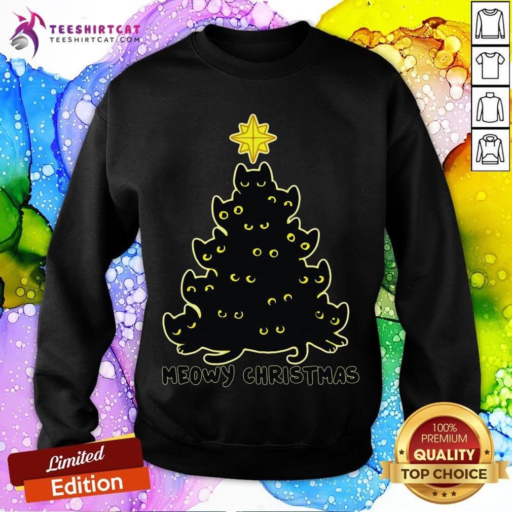 Original Cat Meowy Christmas Tree Sweatshirt - Disign By Teeshirtcat.com Original Cat Meowy Christmas Tree Sweatshirt - Disign By Teeshirtcat.com