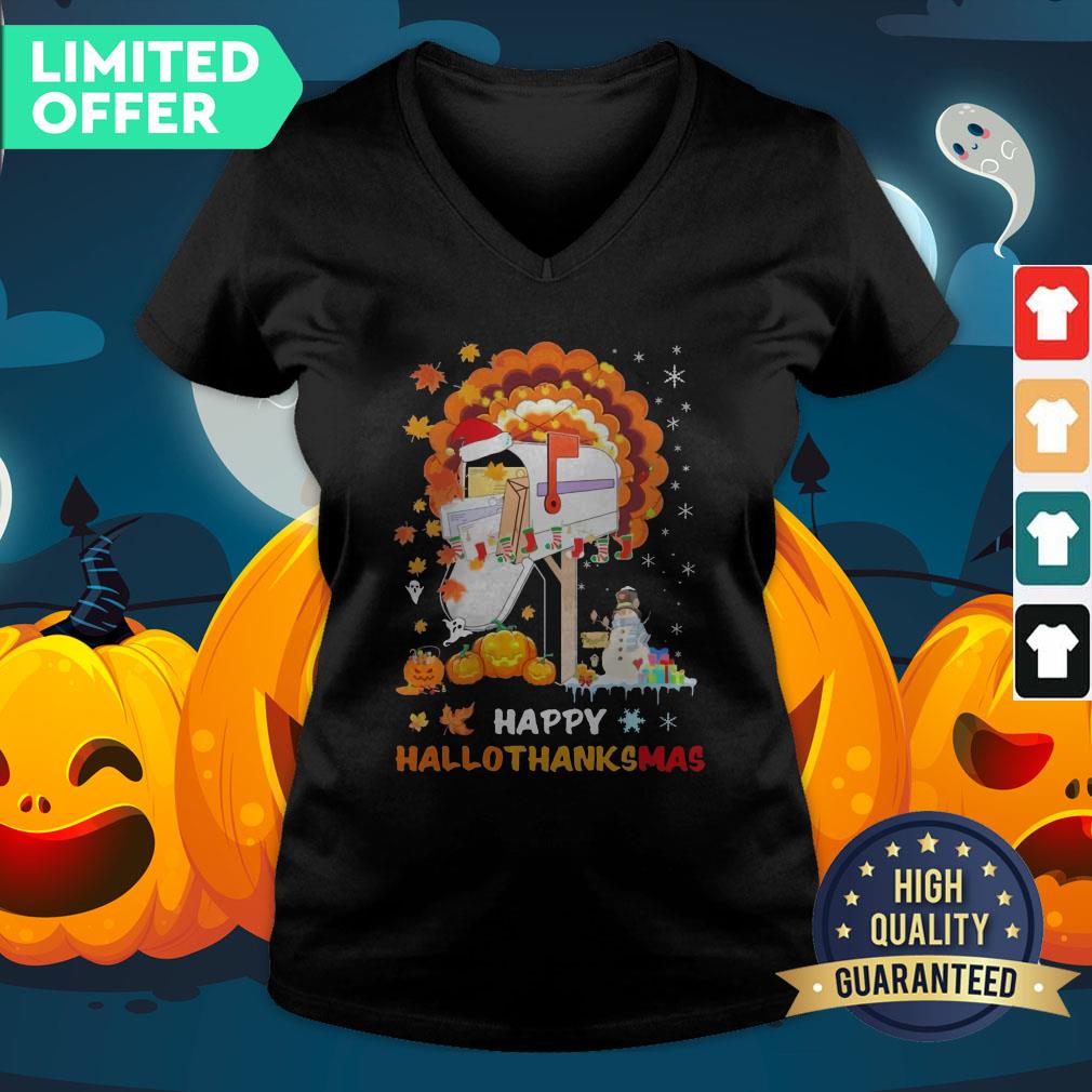 Perfect Mailbox Happy Hallothanksmas V-neck