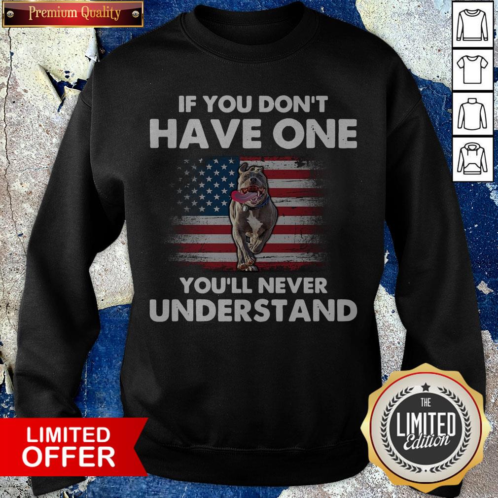 Pitbull American Flag If You Don'T Have One You'Ll Never Understand Sweatshirt