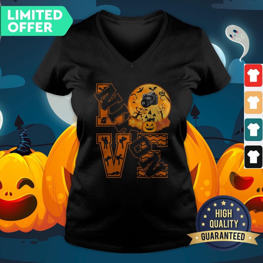 Premium Love Nikon Halloween V-neck