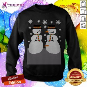 Snowman Nose Thief Ugly Christmas Sweatshirt