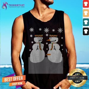 Snowman Nose Thief Ugly Christmas Tank Top