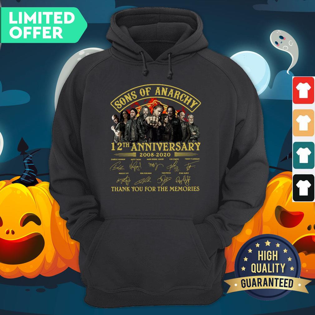 Sons Of Anarchy 12th Anniversary 2008-2020 Signatures Thank You For The Memories Hoodie