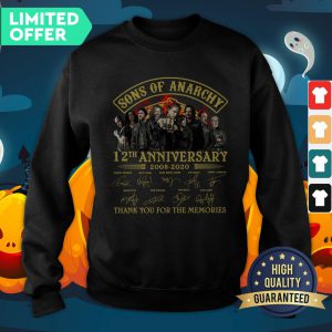Sons Of Anarchy 12th Anniversary 2008-2020 Signatures Thank You For The Memories SweatShirt
