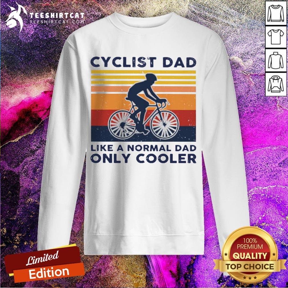Vintage Cyclist Dad Like A Normal Dad Only Cooler Sweatshirt