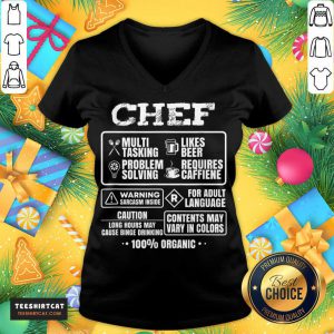Awesome Chef Cooking Gift Kitchen Women Men Food Chef Funny T-V Neck- Design By Teeshirtcat.com