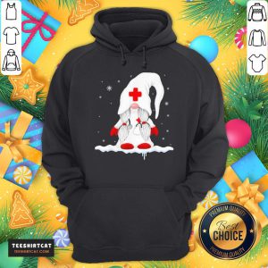 Awesome Gnome Nurse Christmas Sweater Hoodie - Design By Teeshirtcat.com
