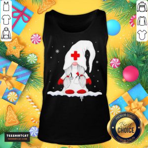 Awesome Gnome Nurse Christmas Sweater Tank Top - Design By Teeshirtcat.com