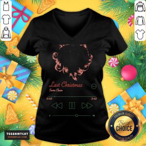 Awesome Last Christmas Song In Player Last Christmas T-V Neck - Design By Teeshirtcat.com