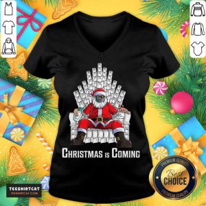 Santa King Toilet Paper Quarantine Christmas 2020 T-V Neck- Design By Teeshirtcat.com