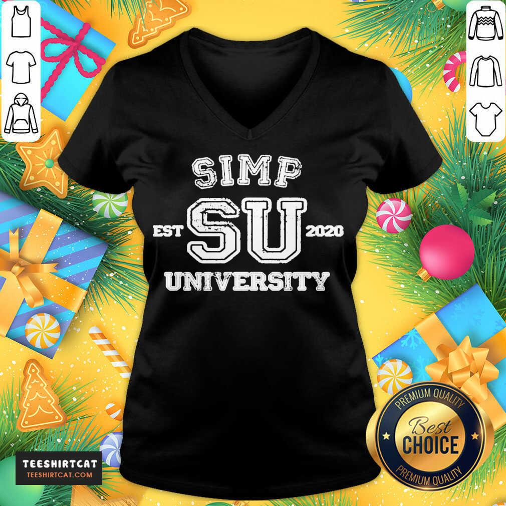 Simp University Simp Nation Meme SIMP V Neck- Design By Teeshirtcat.com