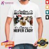 Funny Cows Caution Area Patrolled By Crazy Heifer Lady Shirt - Design By Teeshirtcat.com
