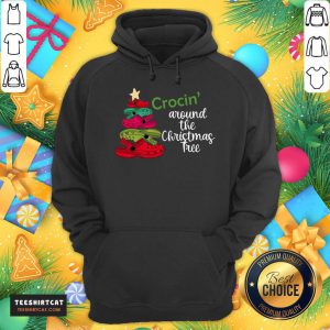 Funny Crocin' Around The Christmas Tree Hoodie- Design By Teeshirtcat.com