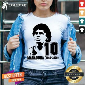 Diego Maradona 10 Rest In Peace Maradona 1960 2020 V Neck- Design By Teeshirtcat.com