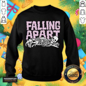 Falling Apart Skeleton Sweatshirt- Design By Teeshirtcat.com