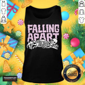 Falling Apart Skeleton Tank Top- Design By Teeshirtcat.com