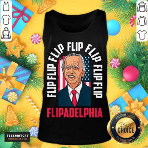 Flip Flip Flipadelphia Anti Trump Pro Biden Election American Flag Tank Top - Design By Teeshirtcat.com
