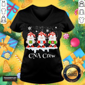 Gnome Nurse CNA Crew Merry Christmas 2020 V Neck- Design By Teeshirtcat.com