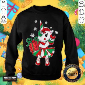 Funny Unicorn Gift Christmas Sweatshirt- Design By Teeshirtcat.com