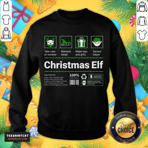 Christmas Elf Label T-Sweatshirt - Design By Teeshirtcat.com