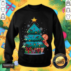 Good Gingerbread Man Christmas Tree Xmas Xmas T-Sweatshirt- Design By Teeshirtcat.com