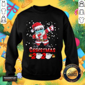 Good Santa Claus Dabbing Toilet Paper Merry Christmas 2020 Sweatshirt- Design By Teeshirtcat.com